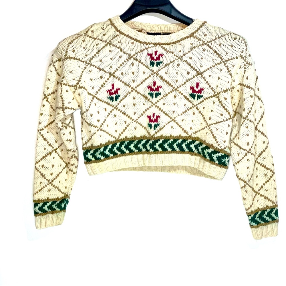 VTG Women’s M Liz Claiborne Crop Top Sweater